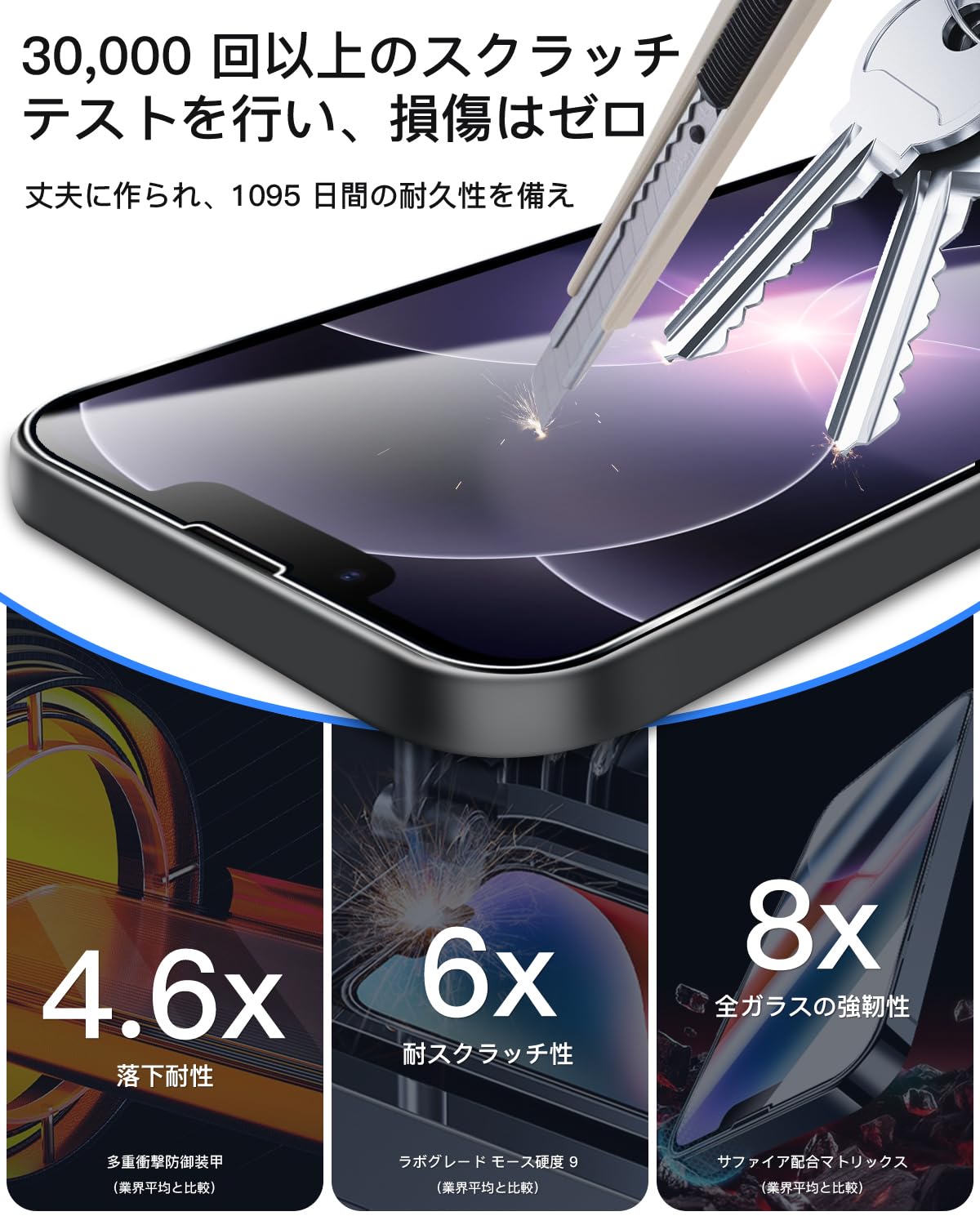Amazon.co.jp: 【2+2枚セット ガイド枠付き】 対応 iPhone 17E ガラス